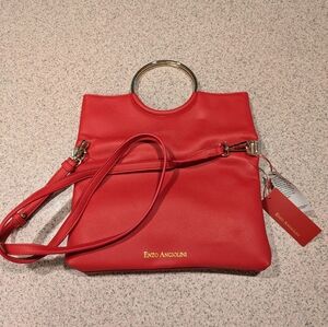 Enzo Angiolini Red Foldover Purse NWT